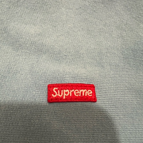Supreme Small Box Logo Hooded Sweatshirt Ice Blue Size XL - Picture 4 of 8